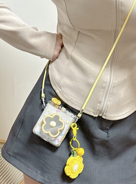 手拎绳原创黄色花朵磁吸支架适用荣耀MagicVFlip手机壳全包新款magicvflip2限量版折叠屏翻盖VFlip防摔保护套