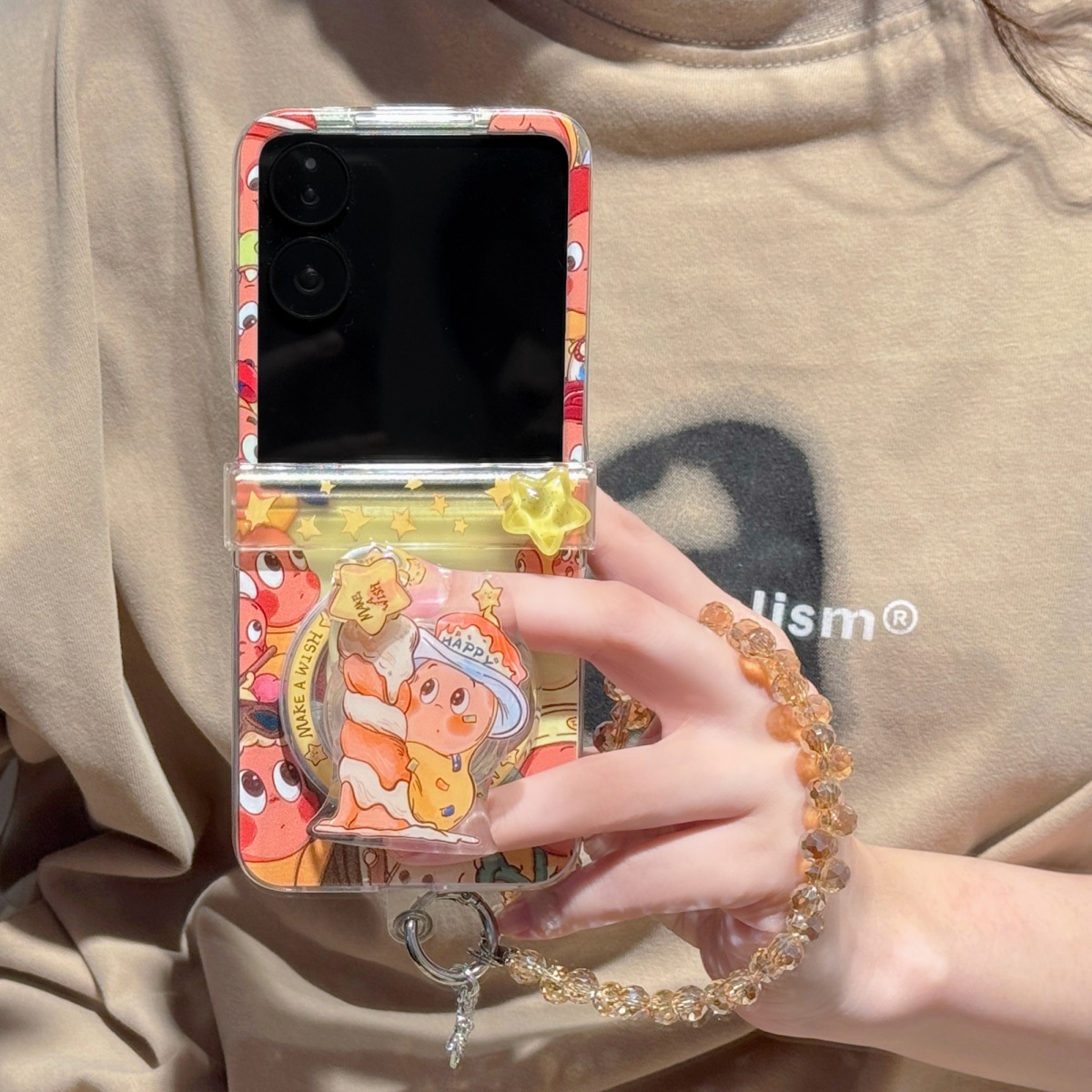卡通潮流磁吸星星人集合手机壳华为purax保护套典藏版pocket2折叠屏适用oppofindn3flip防摔荣耀magicvflip萌