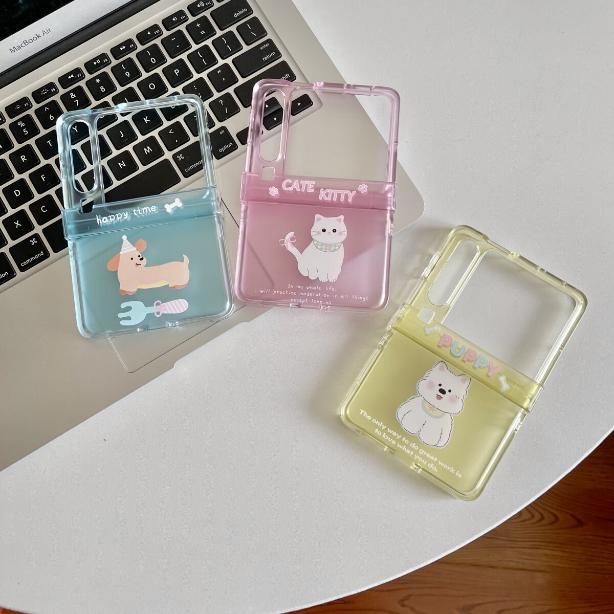 韩风ins腊肠狗适用华为PuraX手机壳折叠屏Pocket2可爱小米mixflip全包荣耀magicvflip透明铰链n3flip围巾猫咪
