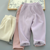 儿童微厚单裤 子中大童 男童女童简约百搭萝卜裤 子春秋休闲裤 单裤