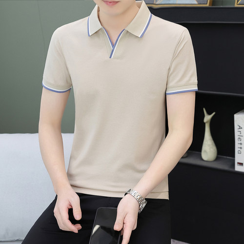 男士短袖T恤衬衫领polo衫潮流