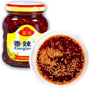 富运香辣王特辣辣椒酱油香辣酱拌面酱辣椒酱238g 3瓶送1瓶