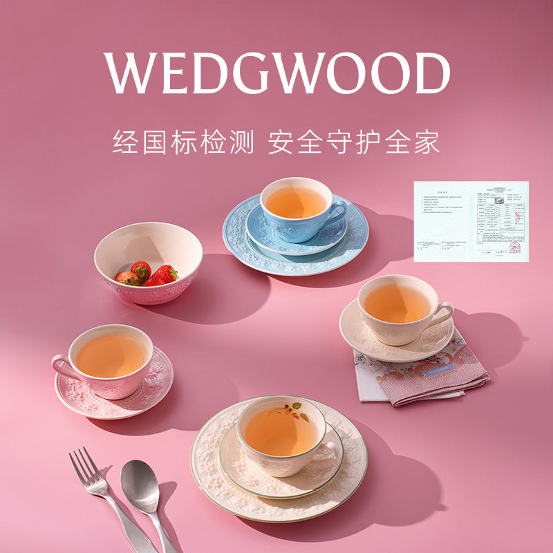 WEDGWOOD欢愉假日粉色2杯2碟