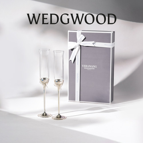 Wedgwood爱之结绳香槟杯新婚礼物