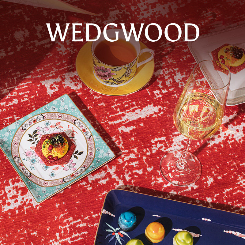 WEDGWOOD威基伍德漫游美境方盘骨瓷蛋糕盘下午茶餐盘盘子送礼