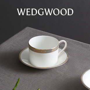 WEDGWOOD Vera Wang金色蕾丝骨瓷杯碟组咖啡杯碟