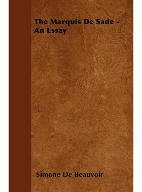 预售  西蒙·德·波伏娃 The Marquis De Sade - An Essay
