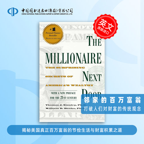 预售 按需印刷Millionaire Next Door: The Surprising Secrets of America's Wealthy