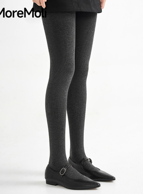 灰色连裤袜女秋冬加绒加厚纯色压力显瘦提臀打底裤袜保暖踩脚丝袜