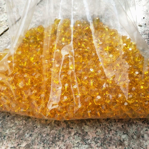 Желтая штора, бусины, 32, DIY