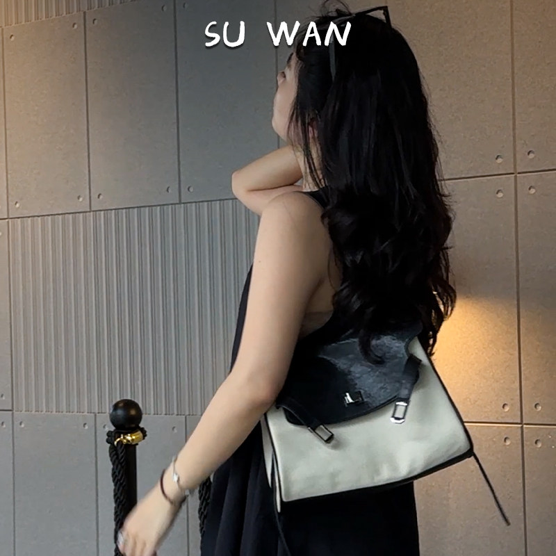 SUWNA春夏新款凯莉包单肩斜挎