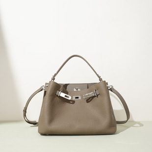 2025年秋冬新款头层牛皮凯丽包真皮包手提包高级感通勤单肩斜挎包