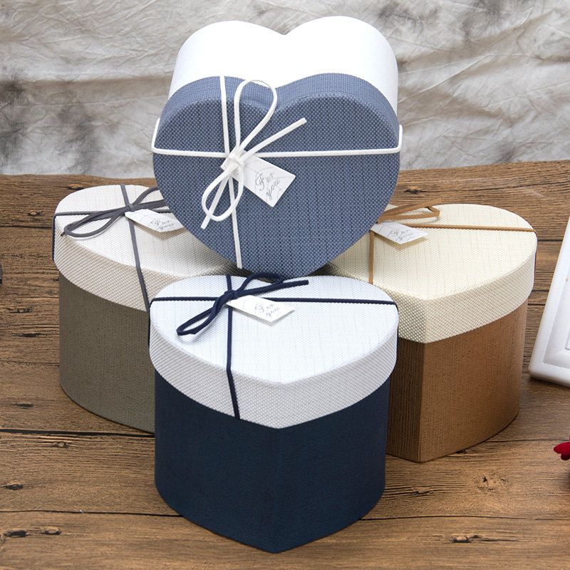 文艺礼物diy礼品盒小号爱心形创意包装盒生日糖果手提纸盒子包邮
