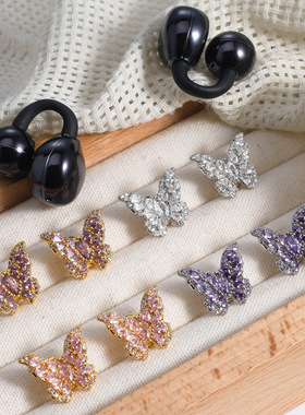 蝴蝶耳机钻扣适用于华为freeclip2二代耳夹扣高级感耳饰配饰品女