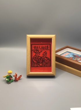 云南非遗创意手作 手工甲马版画摆件 家居摆件 新年福礼 小众装饰