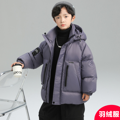 男童羽绒服冬季中长款加厚外套