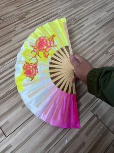 艺道舞蹈扇桃李杯扇子古典舞手绘真丝扇表演扇齐头小扇子舞蹈演出