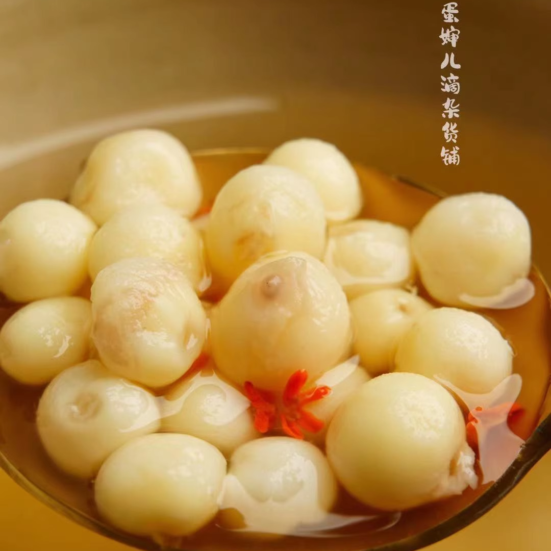 蛋婶儿苏州南芡南荡鸡头米新鲜芡实手工/机剥送桂花干桃胶甜汤