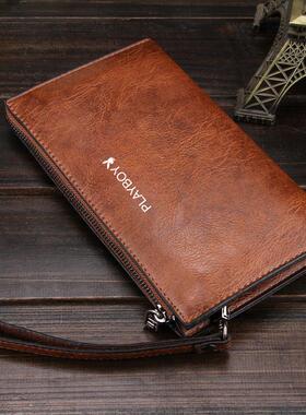 花花公子男士卡包大容量简约钱包驾驶证包时尚青年多卡位零钱包