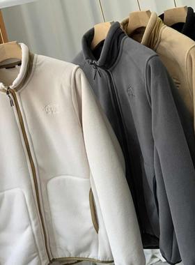 巨保暖 299欧元！YKK拉链 羊羔绒加厚立领男士夹克秋冬外套X0048