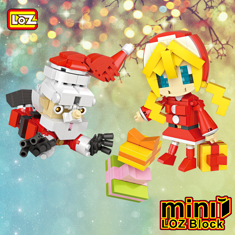 俐智loz新品小颗粒钻石积木mini 圣诞场景益智拼插玩具圣诞节礼物