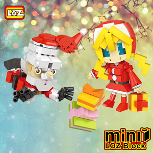 俐智loz新品小颗粒钻石积木mini 圣诞场景益智拼插玩具圣诞节礼物
