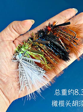 特价清仓胡须佬铅头钩黑坑鲈鱼假饵Football Swim JIG挡条防挂底