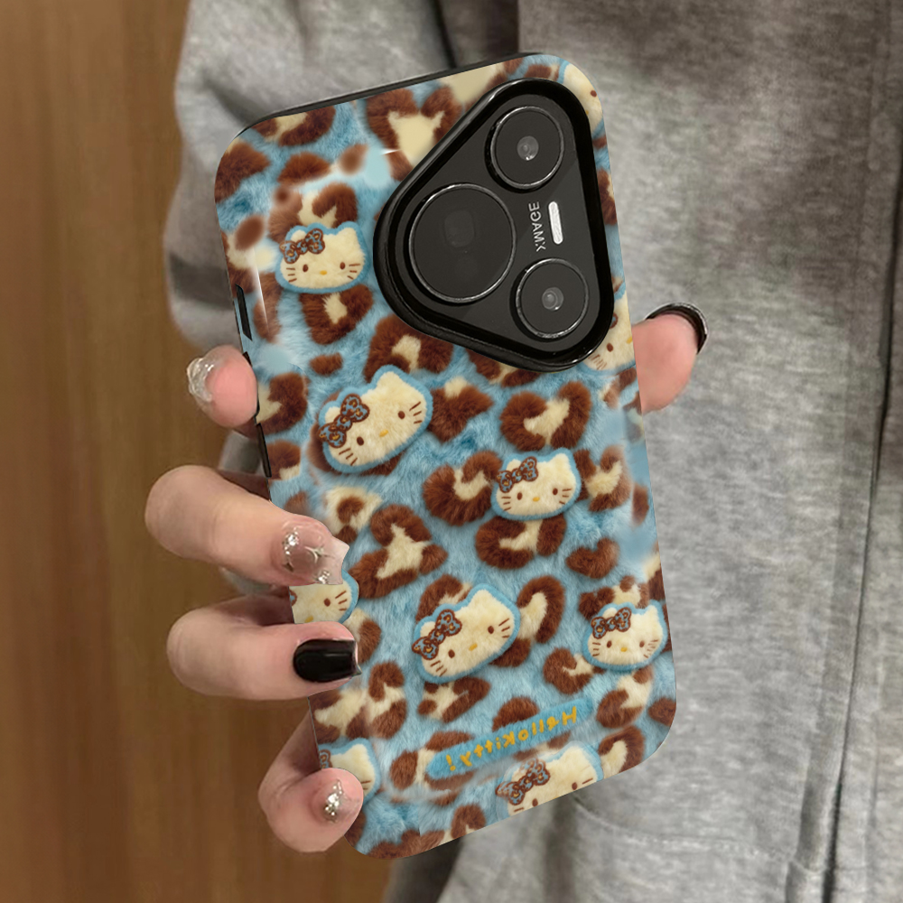 蓝豹纹kt适用华为pura80ultra手机壳p60新款pura70pro+防摔p50e男p40por女款p70至尊版情侣畅享70pro保护套