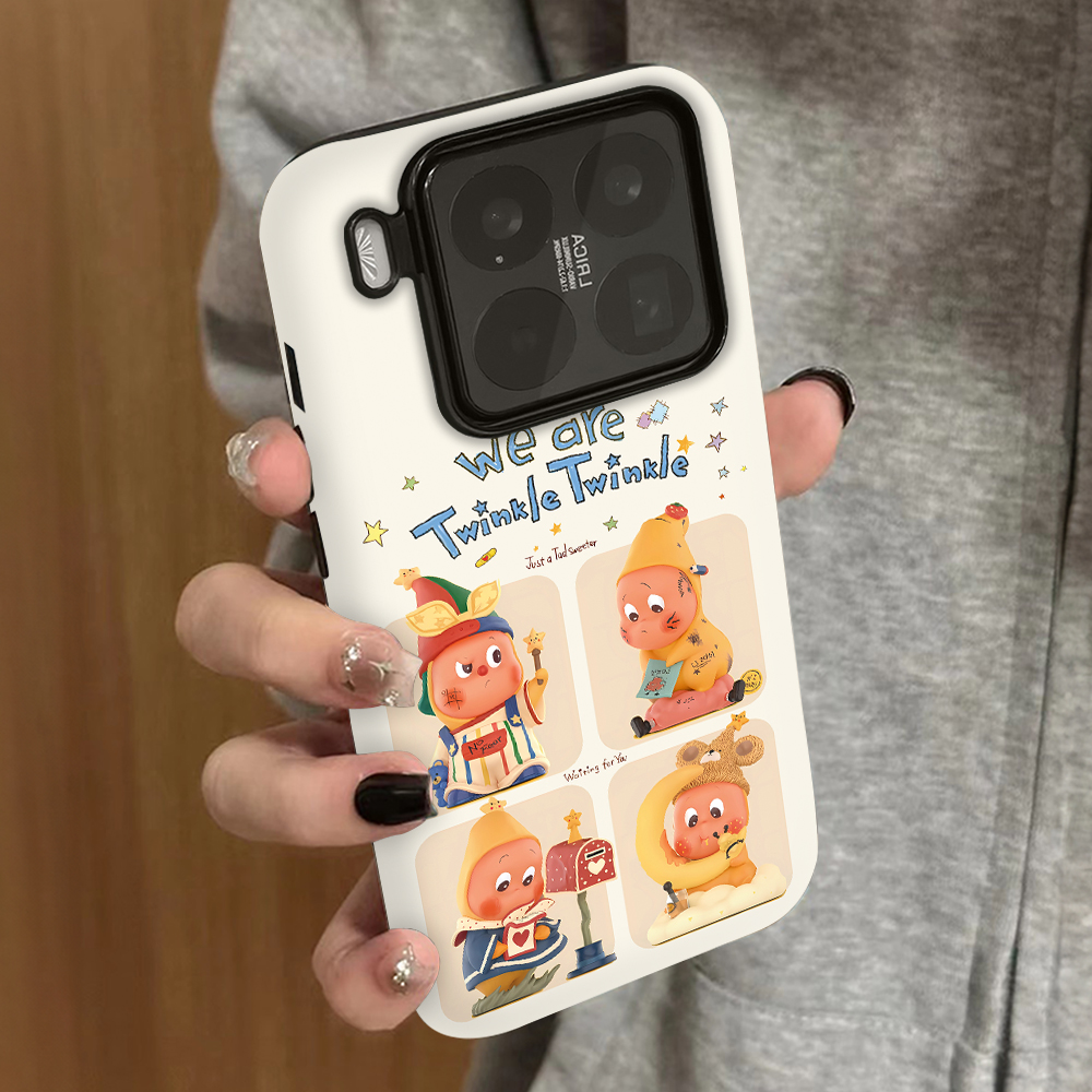 卡通小人适用小米15手机壳14ultra新款12x男13pro女款红米k80k60k50情侣k70e至尊版note14pro+保护turbo4套