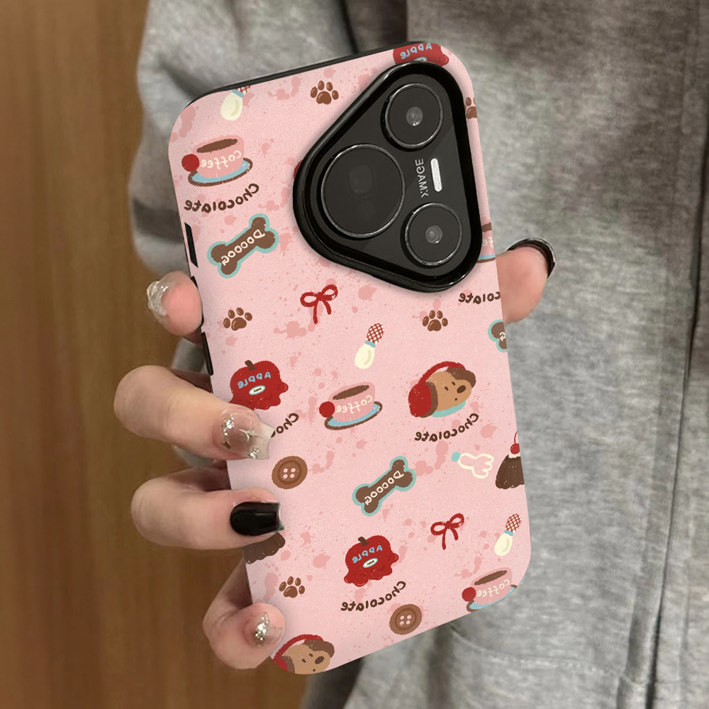 耳机小狗适用华为pura80ultra手机壳p60新款pura70pro+防摔p50e男p40por女款p70至尊版情侣畅享70pro保护套