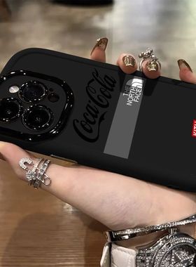 可口可乐适用苹果15手机壳iPhone14promax新款13pro硅胶12软壳xsmax11男女款iPhonexr情侣78plus套x14plus