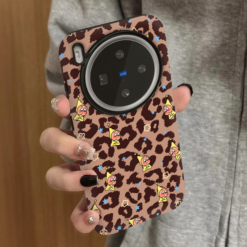 豹纹小人适用vivoiqoo15手机壳iqoo13新款12neo10男11女款10iqooz9turbo情侣7z8x套vivoy500y300y77y200y76s