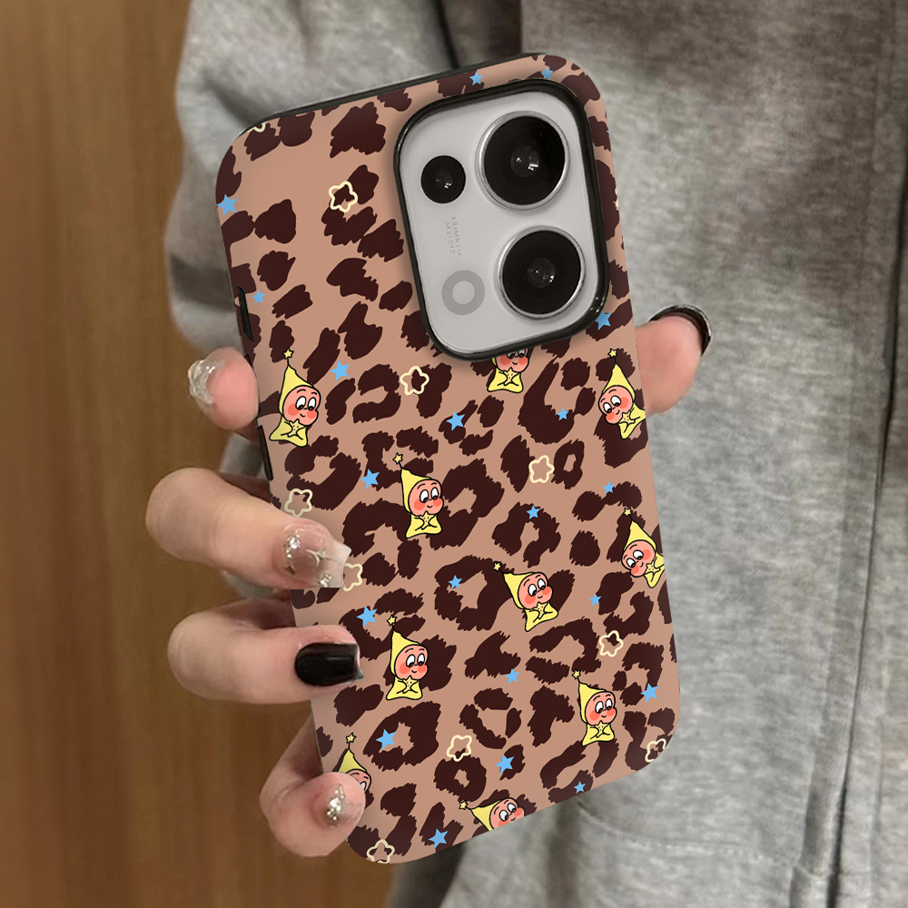 豹纹小人适用opporeno14手机壳reno13新款12oppofindx9pro+x8ultra11男10女款7情侣4oppoa5a3a97a96a58套a6gt