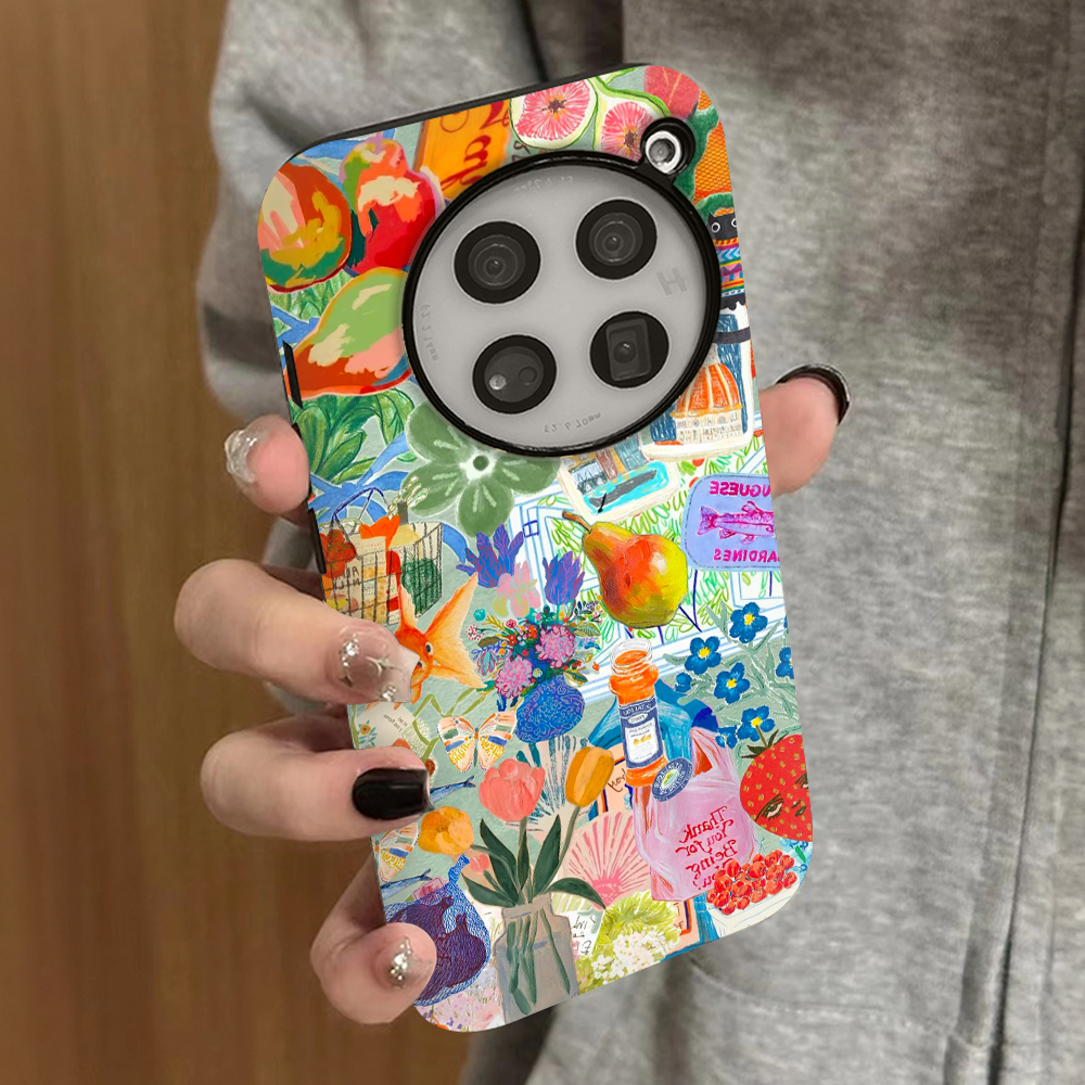 艺术涂鸦适用一加13T手机壳12新款ace5pro防摔ace3菲林男ace2v女款acepro情侣oneplusace竞速版10pro保护套