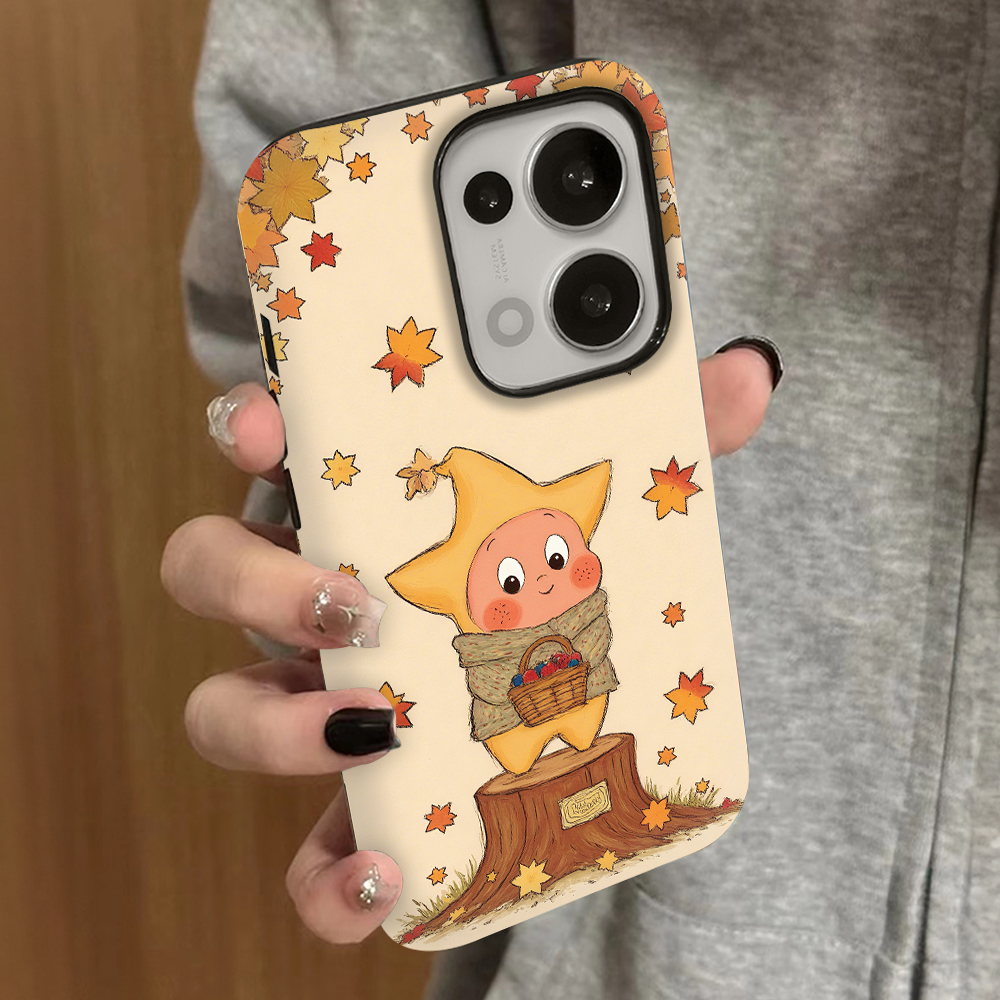 枫叶小人适用opporeno14手机壳reno13新款12oppofindx9pro+x8ultra11男10女款7情侣4oppoa5a3a97a96a58套a6gt