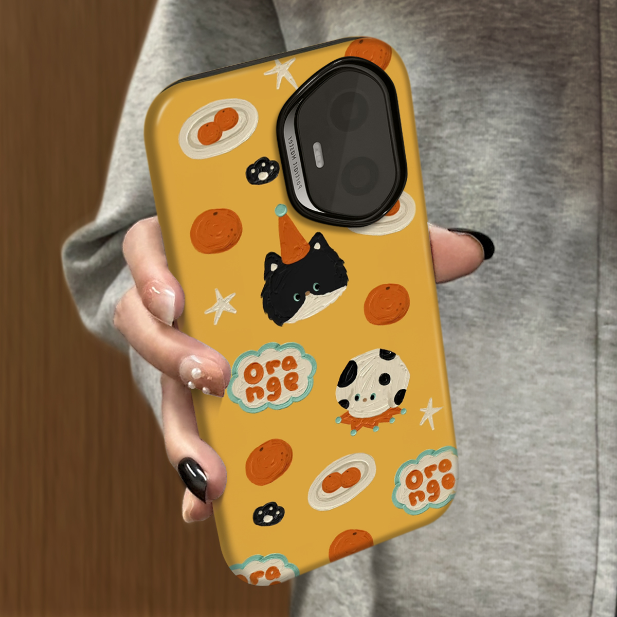 橙子小猫适用荣耀500手机壳300ultra新款400pro200男100女款90gt80x40gt情侣x70x60x50i至尊版5套4magic7pro6