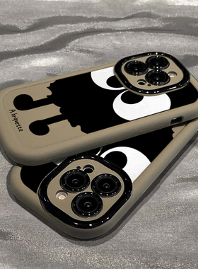 大眼煤球opporeno11手机壳reno10新款8pro+硅胶7软壳6男5k女款9情侣oppor17套4oppoa58a9a96a97a72a9a32a93s