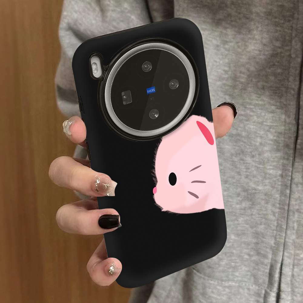 粉色猫咪适用vivoiqoo13手机壳iqoo12新款11防摔neo10neo9pro8男neo7女款iqooz9turbo情侣z8vivoy300套y77