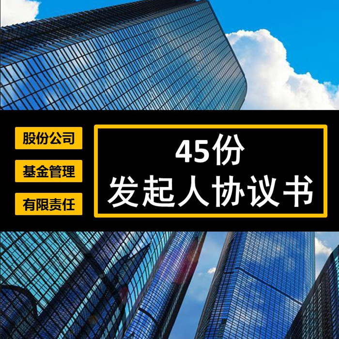 发起人协议书股份有限责任公司合伙合作出资设立成立合同范本模板