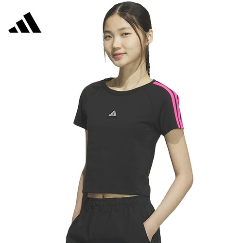 adidas阿迪达斯女子运动休闲短袖T恤KS0279