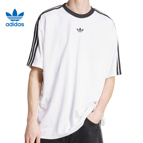 adidas阿迪达斯三叶草男子运动休闲短袖T恤JW5877