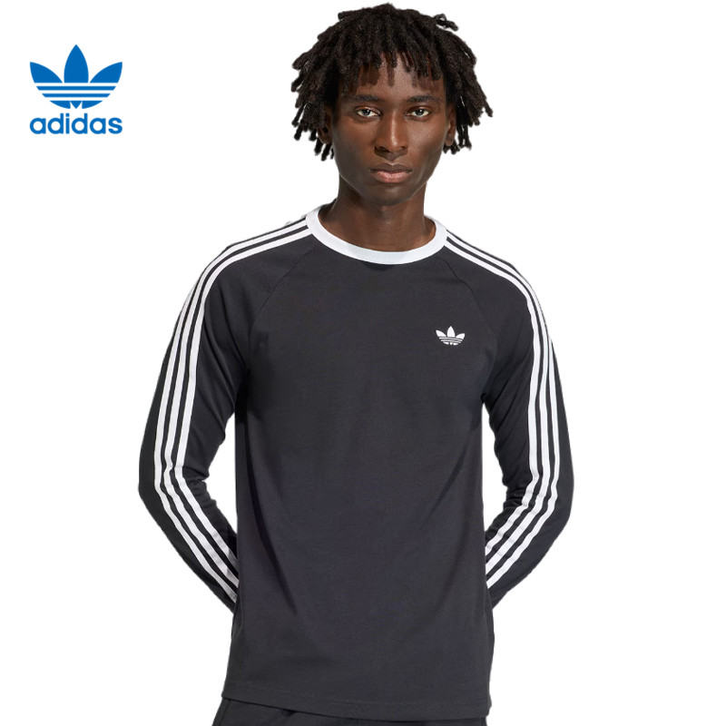 adidas阿迪达斯三叶草男子运动休闲长袖T恤KE3546 - 实物图
