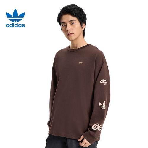 adidas阿迪达斯三叶草男子运动休闲长袖T恤KR5045