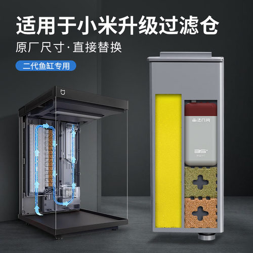 适用于小米智能二代鱼缸过滤仓盒