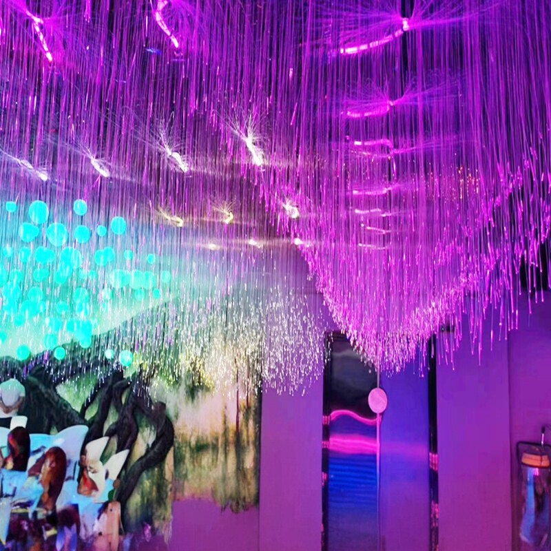 网红光纤灯星空吊顶满天星咖啡餐厅酒吧ktv歌厅氛围装饰网格