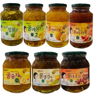 韩国进口丹特蜂蜜柚子茶果汁果味茶冲饮咖啡厅商用浓浆冲凋饮品