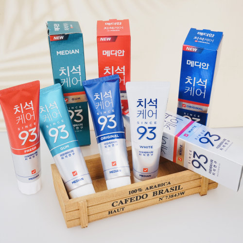 韩国爱茉莉麦迪安93牙膏抗敏感洁白口气清新去牙渍烟渍牙垢正品