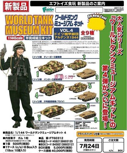 F-toys盒蛋坦克博物馆拼装模型