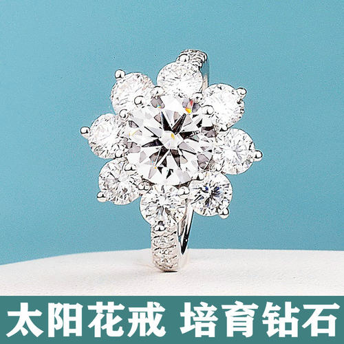 培育站石太阳花吊坠18K金锁骨链