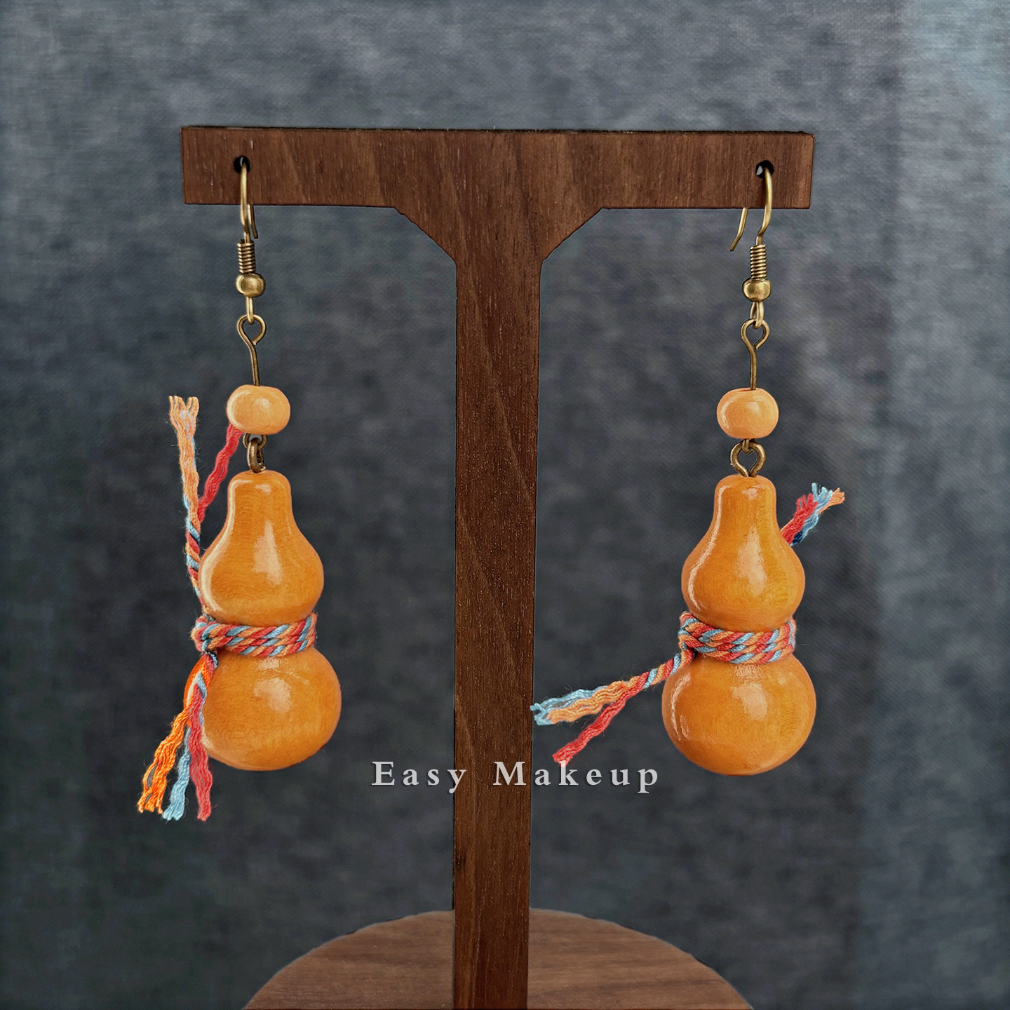 金葫芦木雕耳钩女桃木波西米亚复古风耳环民族风原创耳饰可改耳夹,饰品/流行首饰/时尚饰品新,耳环,淘宝优惠券,粉丝福利购,淘宝优惠卷